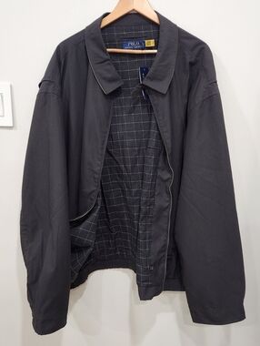 NEW Polo Ralph Lauren Black Bi-Swing Zip Up Jacket Windbreaker 91003 Men's 5XB